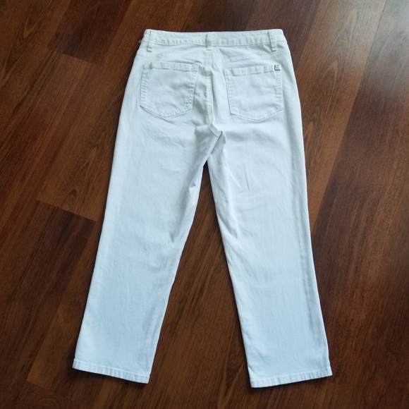 Karl Lagerfeld Paris White Classic 5 Pocket Crop Pant Sz 6 - Picture 3 of 16